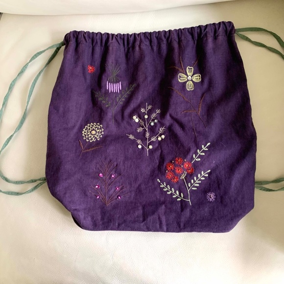 Gap Purple Embroidered Backpack - Picture 3 of 10